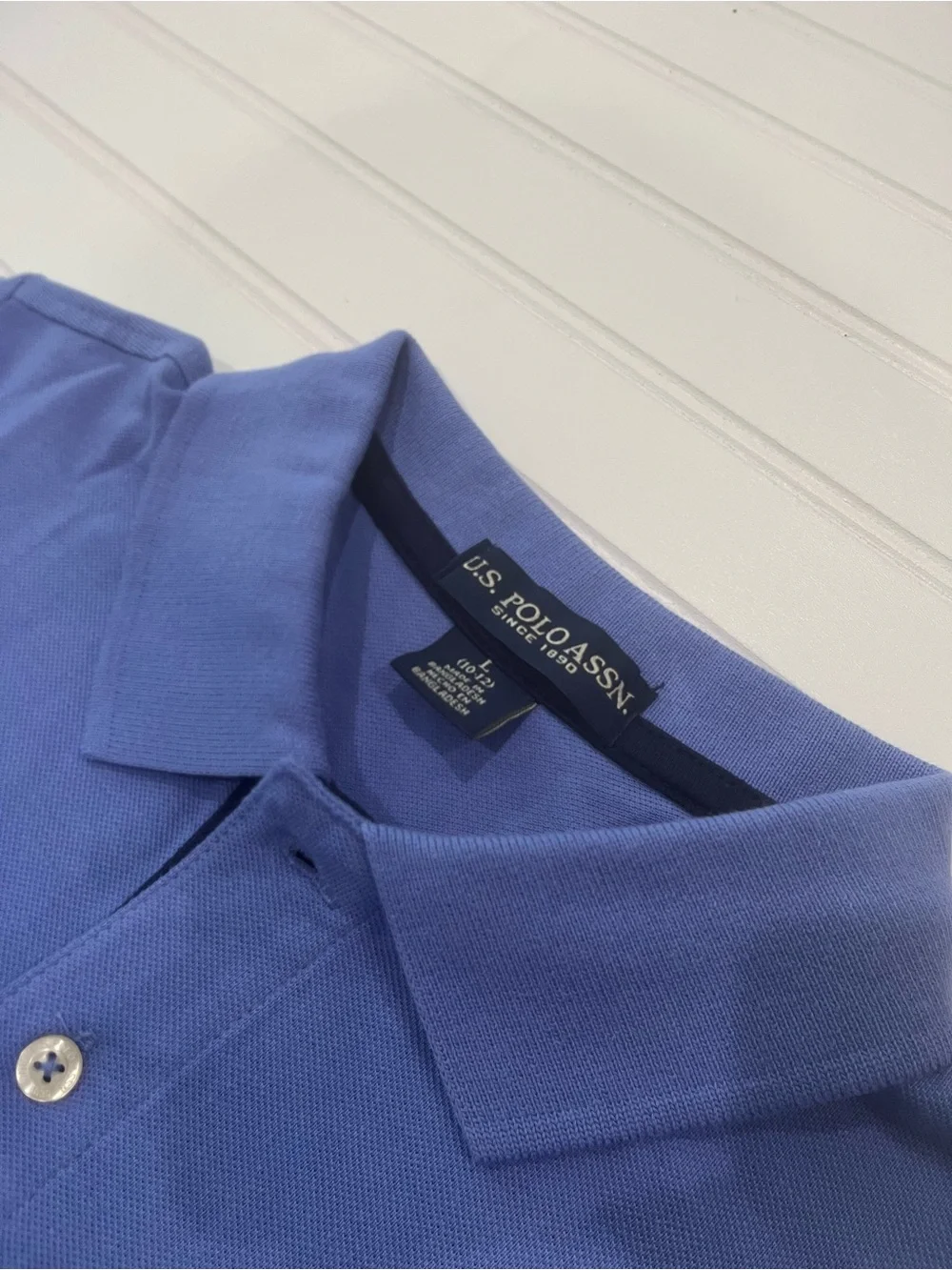U.S. Polo Assn. Boys' Blue Polo Shirt, Size 12